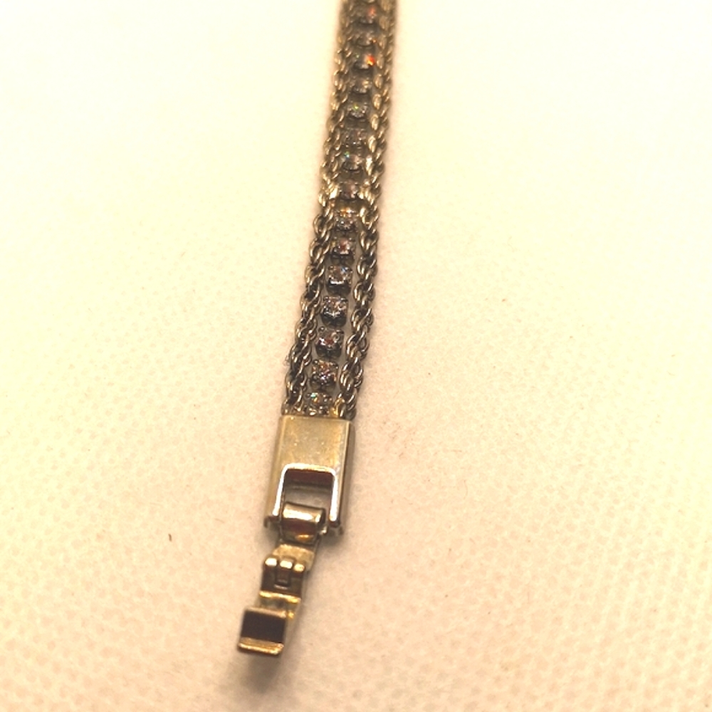 Vintage 1970's Swarovski crystal tennis bracelet - Picture 3 of 6